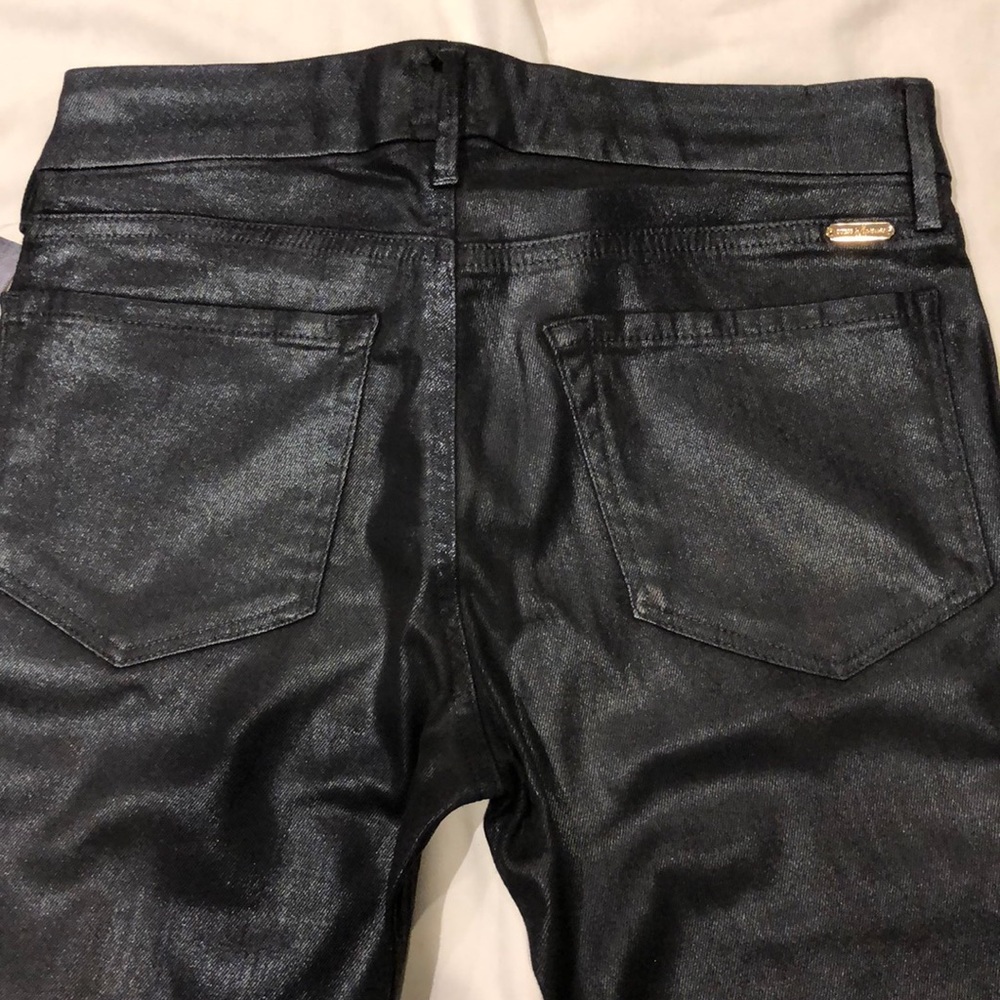 New Womens Guess Marciano 64 coated Black Jeans 27 - Picture 2 of 7